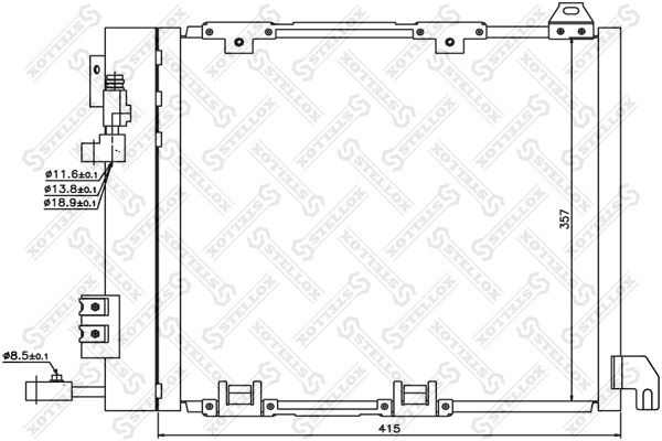радиатор кондиционера!\ Opel Astra G 1.7TD 98> 10-45058-SX STELLOX