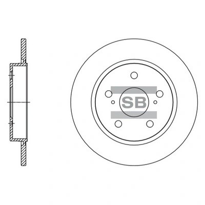 Диск тормозной задний TOYOTA COROLLA E15/E18 SD4615 SD4615 SANGSIN