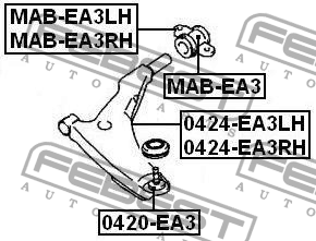 MITSUBISHI GALANT (EA) 01/2001-07/2003 С КРОНШТЕЙНОМ MAB-EA3LH FEBEST