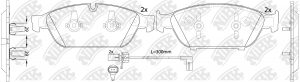 Колодки тормозные дисковые AUDI A6 11 (с датчиком износа) PN0556W PN0556W NIBK