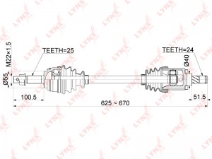 привод в сборе!\ Nissan Almera 06> CD-1091 LYNXAUTO