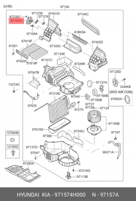 Привод вентилятора 97157-4H000 971574H000 HYUNDAI KIA