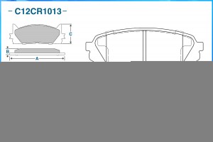 Тормозные колодки задние Low Metallic C12CR1013 C12CR1013 CWORKS