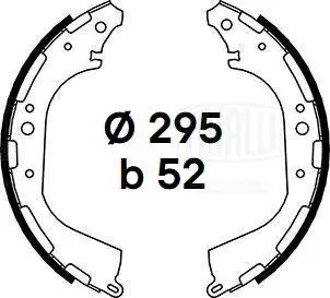 Колодки тормозные барабанные задние 295x52 GF 4506 TRIALLI