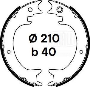 Колодки тормозные барабанные задние 210x40 GF 4637 TRIALLI