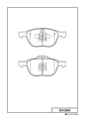 Колодки тормозные диск перед FORD FOCUS II/III 04 D3128H D3128H MK KASHIYAMA