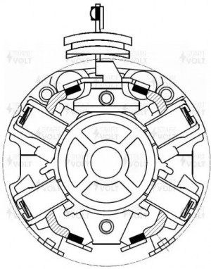 Узел щеточный стартера для а/м VAG Transporter T5 (03-)/Multivan V (03-) 1.9TDI  VBS1840 START VOLT