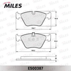 Колодки тормозные передние (Смесь CERAMIC серия PRO) BMW E39 520i/523i/535i (TRW E500387 MILES