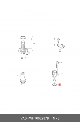 Уплотнительное кольцо VAG WHT002287B WHT 002 287 B VAG