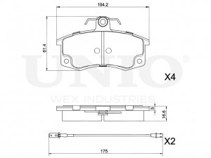 Колодки тормозные диск. передние с датчиком BRP-20276 UNIO