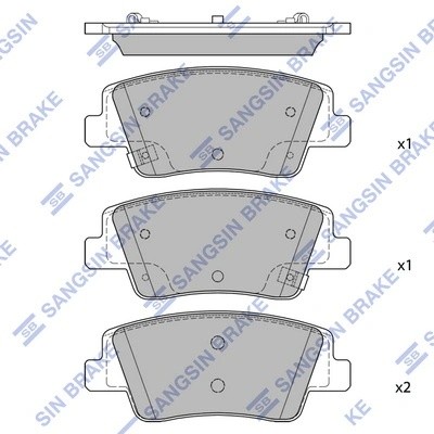 Колодки тормозные задние SP4511 SP4511 SP4511 SANGSIN