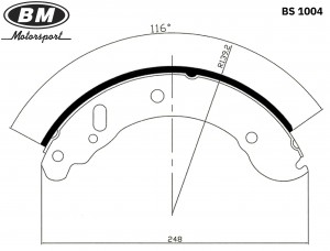 Колодки тормозные барабанные BS1004 BS1004 BM MOTORSPORT