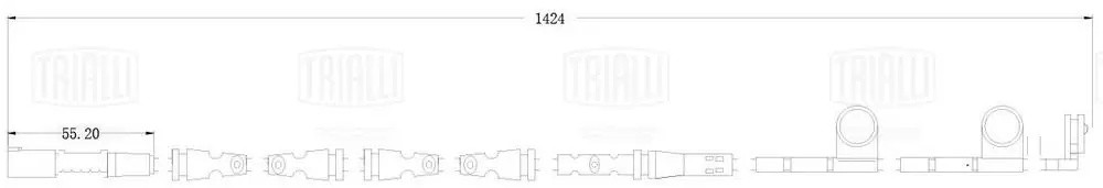 Датчик износа колодок Land Rover Range Rover IV (12-) перед. L=1424 (PFS 0116) PFS 0116 TRIALLI