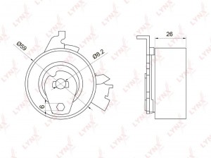 Ролик ремня ГРМ натяжной PB-1051 LYNXAUTO