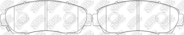 Колодки тормозные GREAT WALL Hover H6 передние (4шт.) NIBK PN8802S NIBK