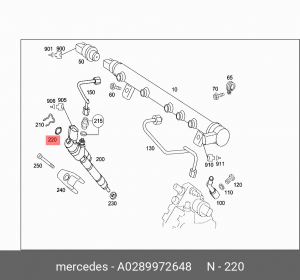 кольцо уплотнительное! \ MB A  0289972648 MERCEDES BENZ