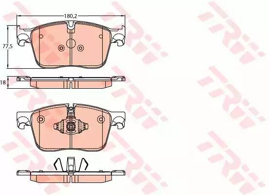 Колодки передние Jaguar XF, XE 3/15- GDB2145 GDB2145 TRW