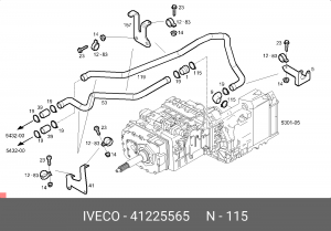 хомут патрубка радиатора! d60-80\Iveco EuroTrakker/Stralis/Cursor 41225565 IVECO