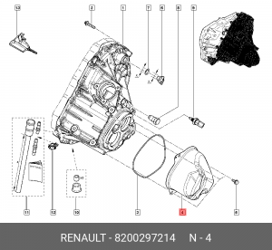 RENAULT LOGAN (2005-2014) Коробка JH3 8200297214 RENAULT