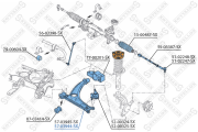рычаг правый с шаровой опорой!\ VW Tiguan 1,4/2,0 TSI/2,0 TDI 07> 5703944SX STELLOX