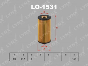 фильтрующий элемент маcла!\ MB T1 208/210/308/310/W201/W202/W124/W461/W463 2.0D- LO-1531 LYNXAUTO
