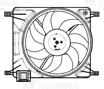 вентилятор системы охлаждения! с кожухом\ Chevrolet Spark M300 09> LFK 0541 LUZAR