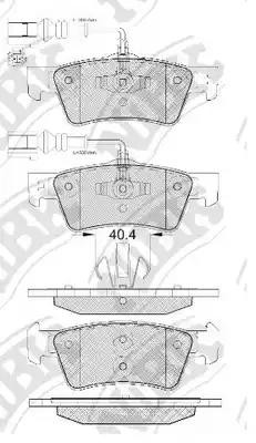 Колодки тормозные VW Touareg,T5 задние (с датчиком) (4шт.) NIBK PN0611W NIBK