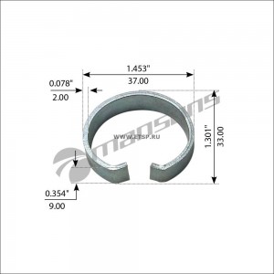 кольцо опорное колодки BPW H/K/N Series ( SN 42/36/30.. ), 33x9,5 SPR0045 MANSONS