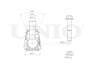 Опора шаровая передняя нижняя SSP-20106 UNIO