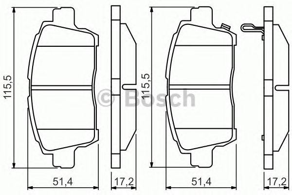Колодки тормозные TOYOTA Corolla (02-),Yaris,Prius (00-) передние (4шт.) BOSCH 0 986 495 242 BOSCH