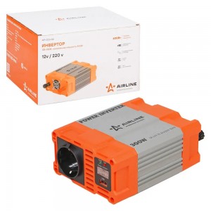 Преобразователь напряжения (инвертор) 12-220V 300Вт AIRLINE API-200-02 AIRLINE