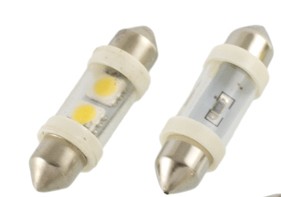 Лампа подсветки светодиодная C5W 12V 0,3W (T11, белый в колбе) Nord YADA  10шт 902734 NORD YADA