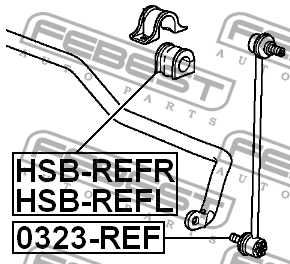 Втулка стабилизатора передн правая HONDA CR-V RE3/RE4 2007­2012 HSB-REFR HSB-REFR FEBEST