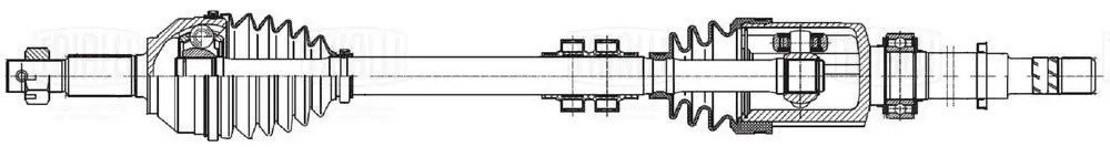 Привод NISSAN Qashqai колеса переднего правый TRIALLI AR1412 TRIALLI