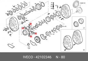 шайба!(м) сателлита планет.передачи\Iveco Eurotrakker/Cursor 42102346 IVECO