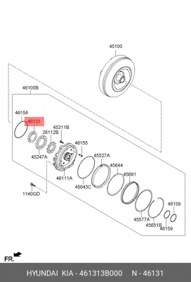 сальник раздаточной коробки !\ Hyundai Santa Fe/IX55/Tuscon 461313B000 HYUNDAI