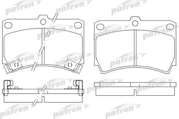 Колодки тормозные KIA Rio (00-02) MAZDA 121 (90-96),323 (90-96-) передние (4шт.) PBP715 PATRON