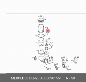 Фильтр топливный MERCEDES Atego,Axor OE A0000901551 MERCEDES BENZ