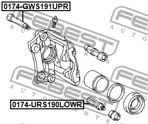 Втулка направляющая задн суппорта LEXUS IS 2006-2015 0174-GWS191UPR 0174-GWS191UPR FEBEST