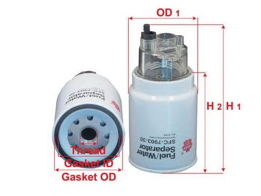 Элемент фильтрующий КАМАЗ топливный ЕВРО (для PreLine PL 270) (BL1-стакан) SAKUR SFC790330 SAKURA