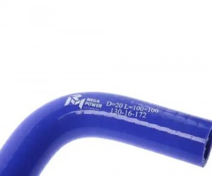 Патрубок угловой силикон (L=100х100мм,d=20 90град.) MEGAPOWER 130-16-172 MEGA POWER