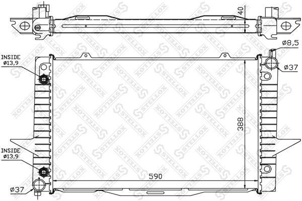 радиатор системы охлаждения!\ Volvo S70 all 99-00 10-26454-SX STELLOX