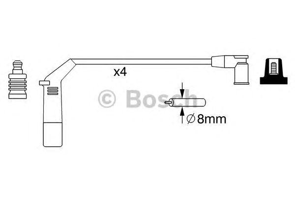 к-кт проводов!\ Ford Fiesta 1.25 16V/1.3 01>/Ka 1.3i 02> 0986357267 BOSCH