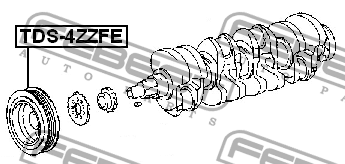 Шкив коленвала TDS-4ZZFE TDS-4ZZFE FEBEST
