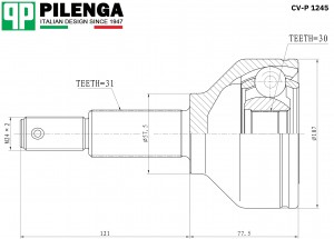 ШРУС наружный FORD Transit (12-) комплект PILENGA CV-P1245 PILENGA