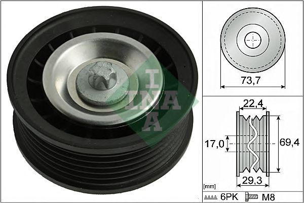 Ролик обводной MERCEDES S320/400 W221, ML300/350/400 W166 532078410 532078410 INA