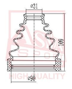 ПЫЛЬНИК ШРУС (КОМПЛЕКТ БЕЗ СМАЗКИ)  ASBTINP120 ASBT-INP120 ASVA