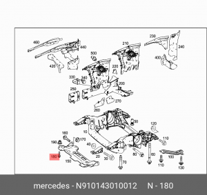Болт КАМАЗ-5490 MERCEDES OE N910143010012 MERCEDES BENZ