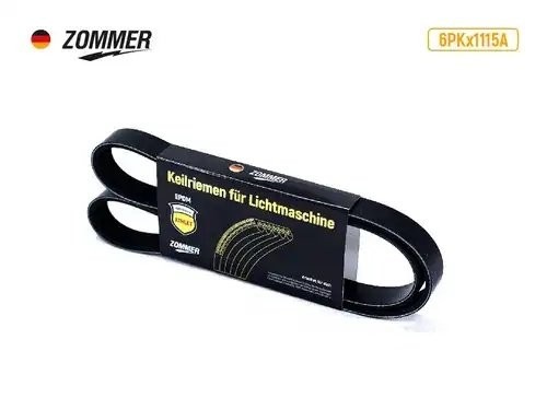 Ремень 1115 (6PK) генератора ВАЗ 2110, 2170 (16 кл) под ГУР EPDM 6PK1115A ZOMMER
