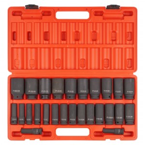 Набор головок ударных удлиненных 1/2 78мм 26 пр. (10-36мм) пласт. кейс. ATAS078 AIRLINE